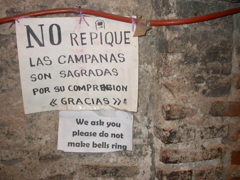 On a church spire in Chiapa de Corzo