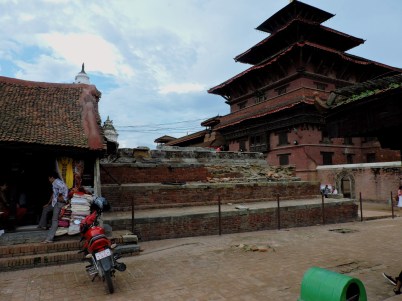 a huge gap where a temple once stood
