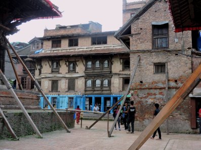 old Newar type buildings around Durbar square in Pata resisted