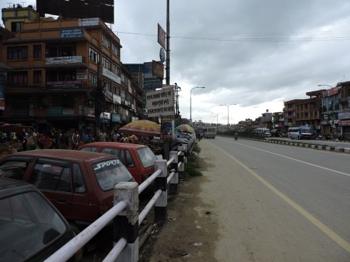 trying to carch the bus back to kathmandu