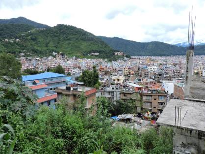 Kathmandu seen from above