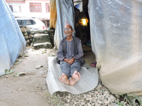 an old man paralised after a stroke