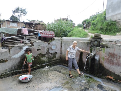 the laundry is done a couple of hundreds of meters away