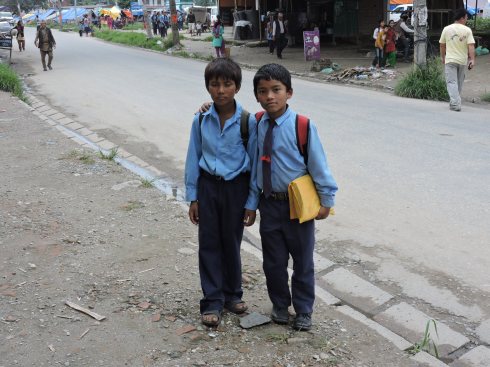 Mothers wash, iron and polish shoes every morning