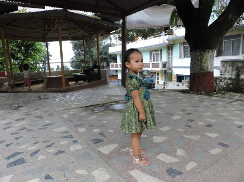 dressed up to take the bus to Kathmandu with mum